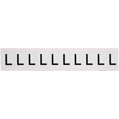 1 in Vinyl N&L Black on White L 10/PK