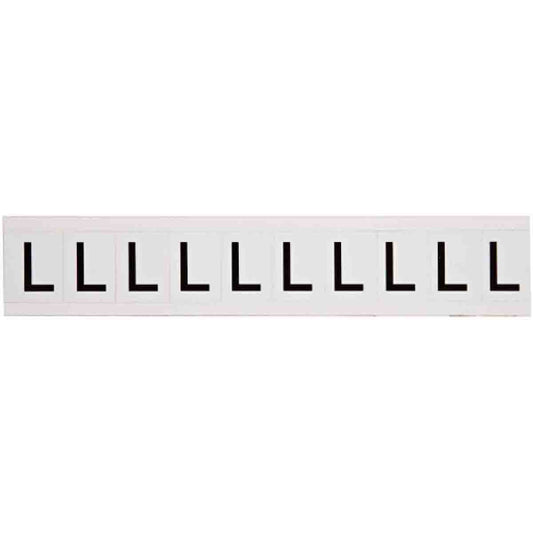 1 in Vinyl N&L Black on White L 10/PK