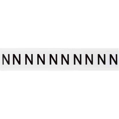 1 in Vinyl N&L Black on White N 10/PK