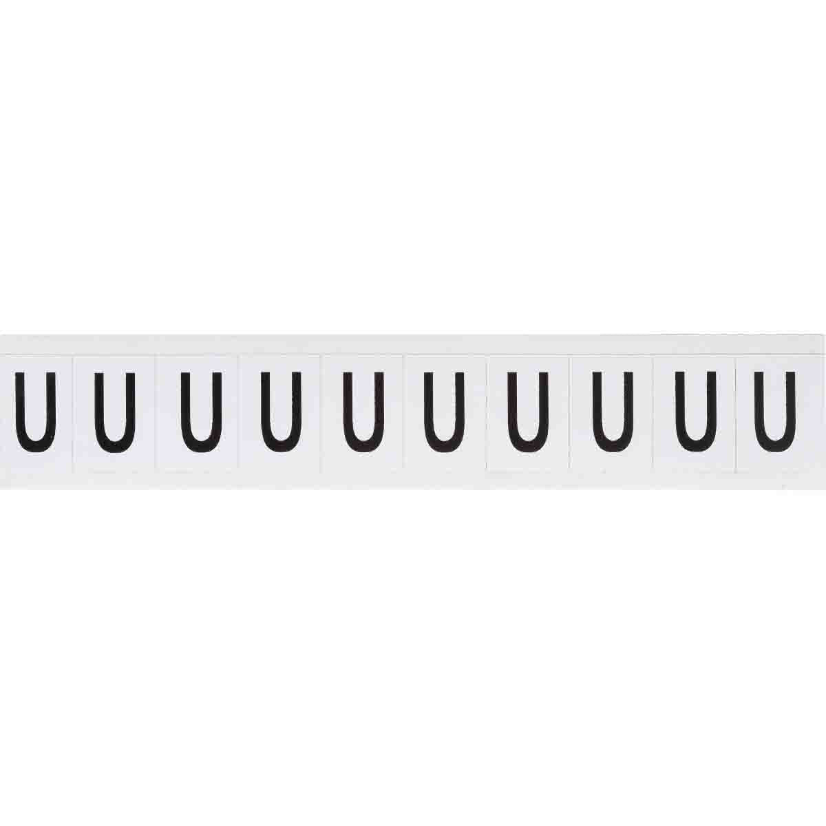 1 in Vinyl N&L Black on White U 10/PK