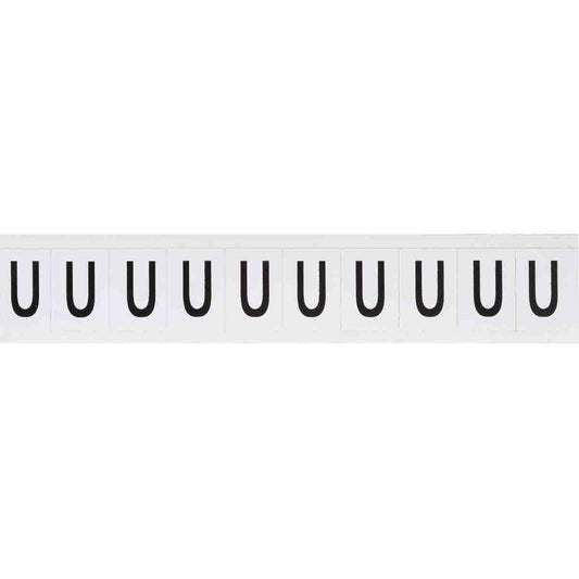 1 in Vinyl N&L Black on White U 10/PK