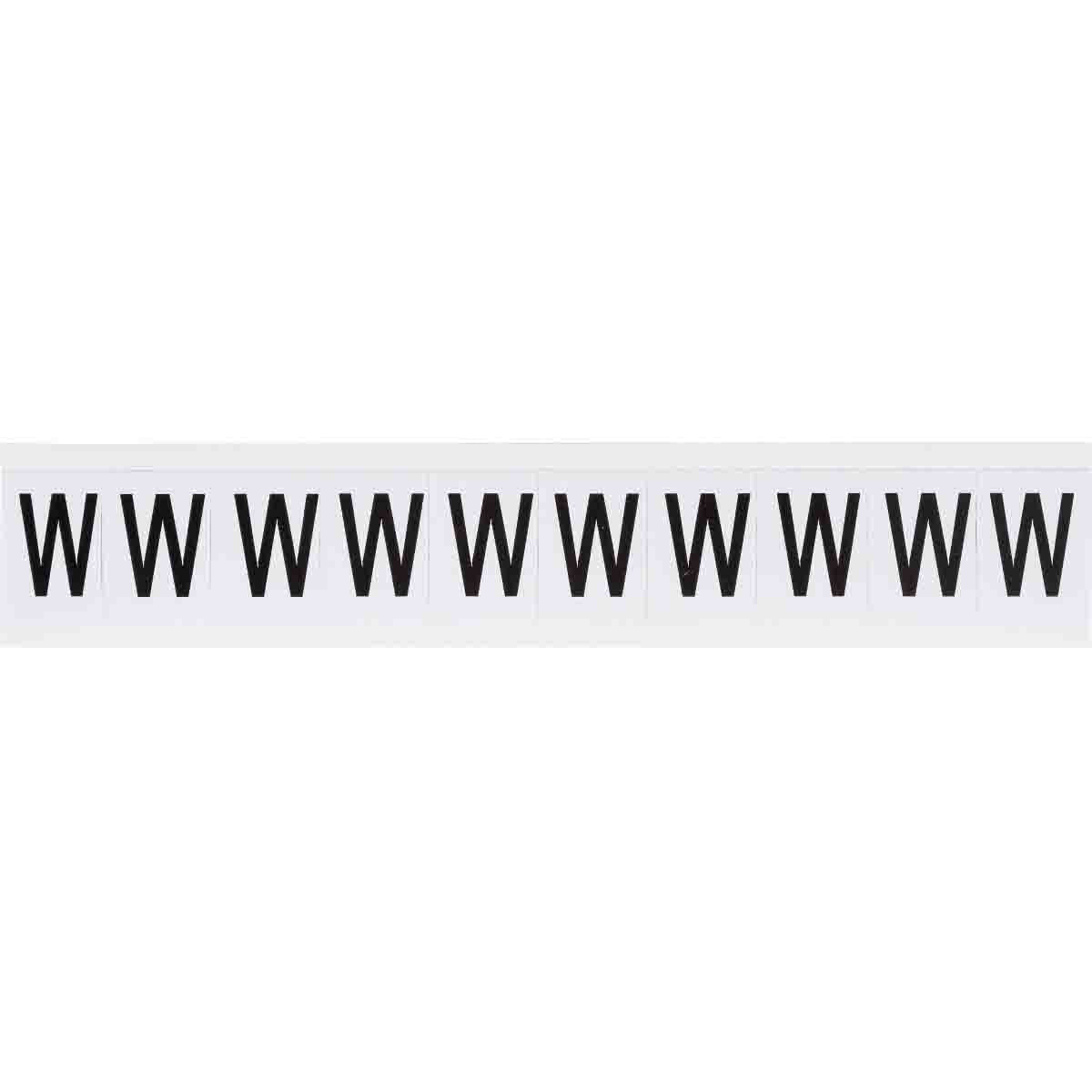 1 in Vinyl N&L Black on White W 10/PK