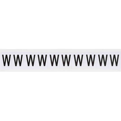 1 in Vinyl N&L Black on White W 10/PK