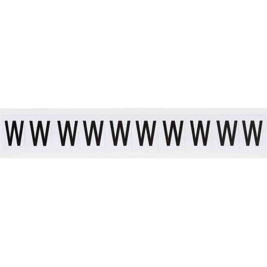 1 in Vinyl N&L Black on White W 10/PK