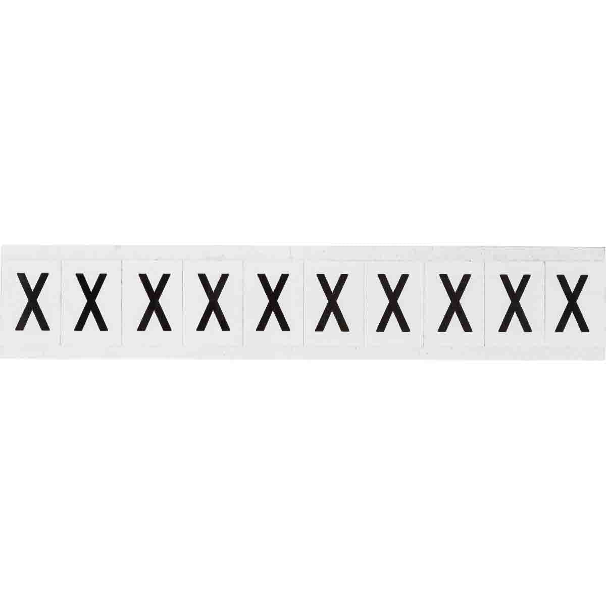 1 in Vinyl N&L Black on White X 10/PK