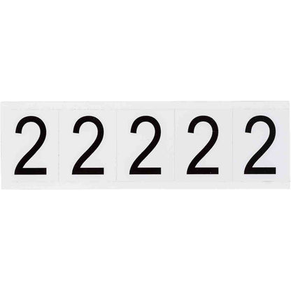 1.938 in Vinyl N&L Black on White 2 5/PK