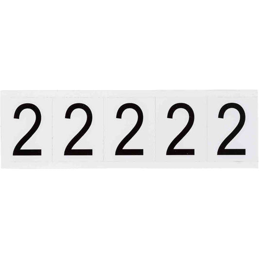 1.938 in Vinyl N&L Black on White 2 5/PK