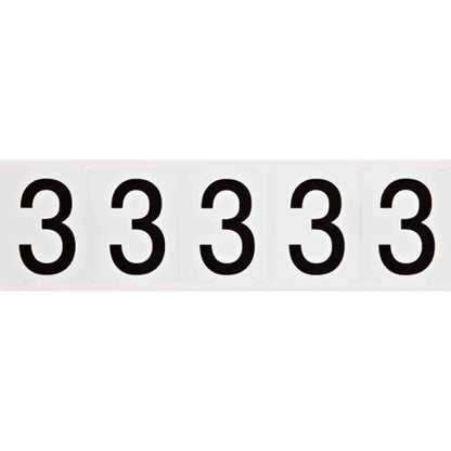 1.938 in Vinyl N&L Black on White 3 5/PK