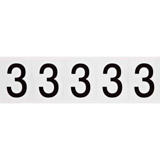 1.938 in Vinyl N&L Black on White 3 5/PK