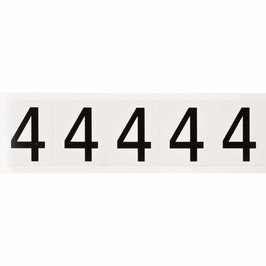 1.938 in Vinyl N&L Black on White 4 5/PK