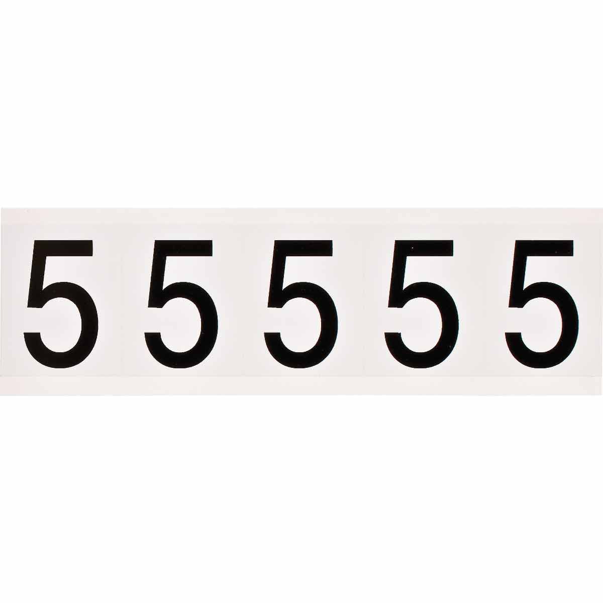 1.938 in Vinyl N&L Black on White 5 5/PK