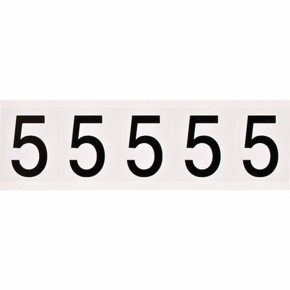 1.938 in Vinyl N&L Black on White 5 5/PK
