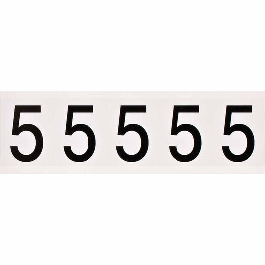 1.938 in Vinyl N&L Black on White 5 5/PK