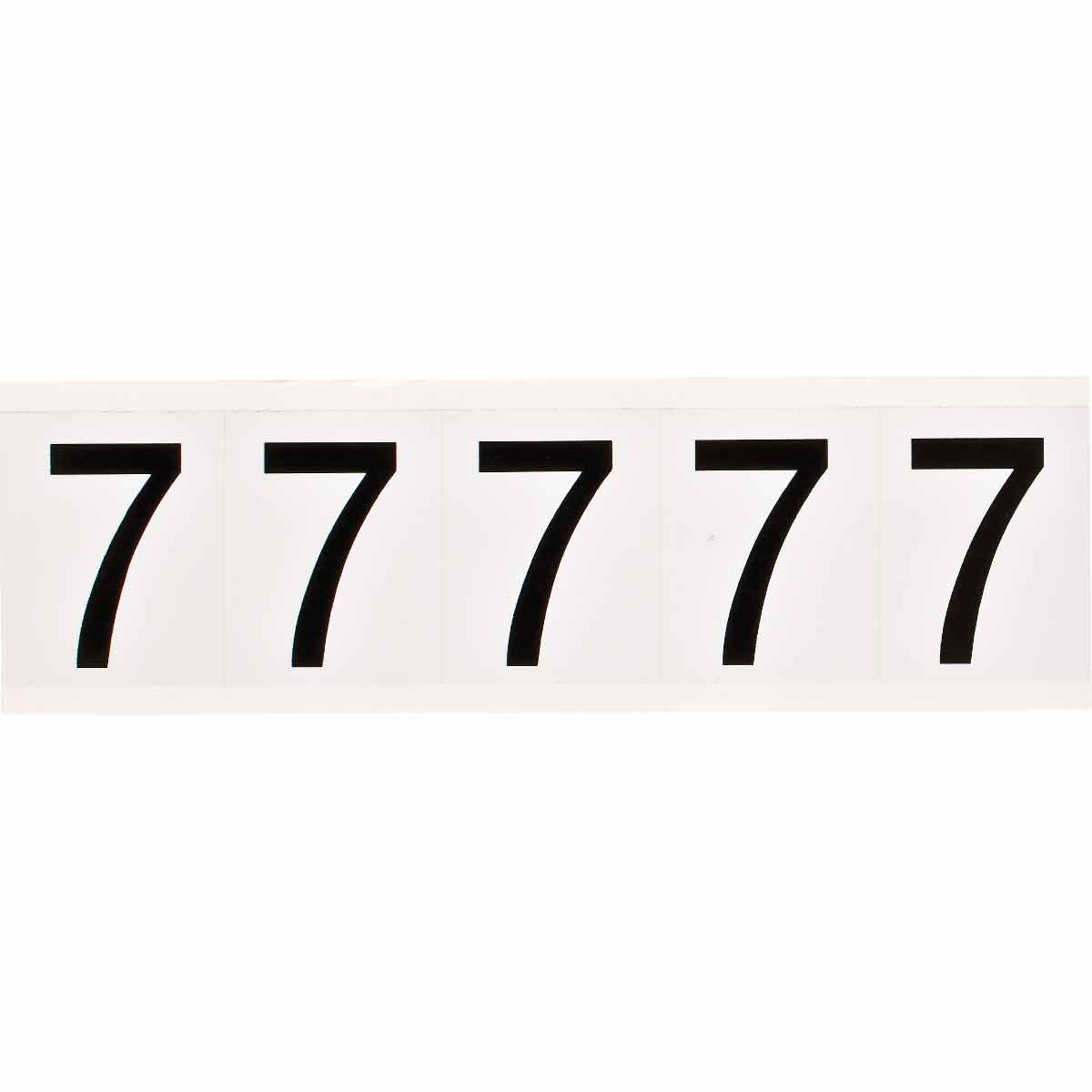 1.938 in Vinyl N&L Black on White 7 5/PK