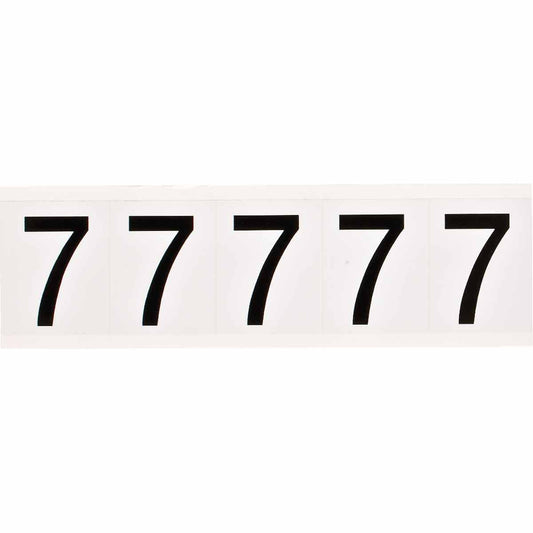 1.938 in Vinyl N&L Black on White 7 5/PK