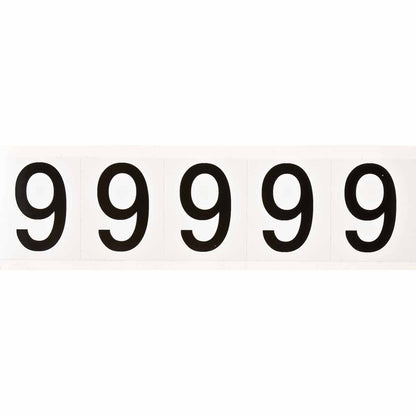 1.938 in Vinyl N&L Black on White 9 5/PK