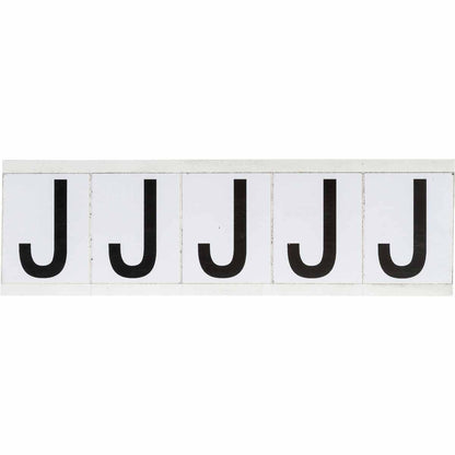 1.938 in Vinyl N&L Black on White J 5/PK