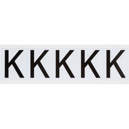 1.938 in Vinyl N&L Black on White K 5/PK