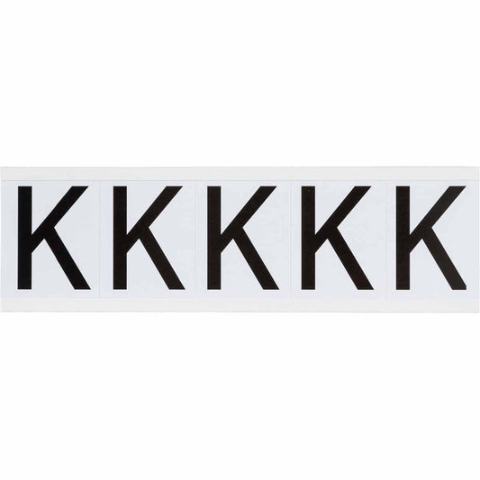 1.938 in Vinyl N&L Black on White K 5/PK