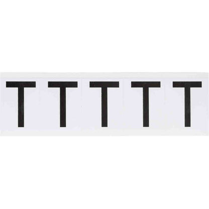 1.938 in Vinyl N&L Black on White T 5/PK