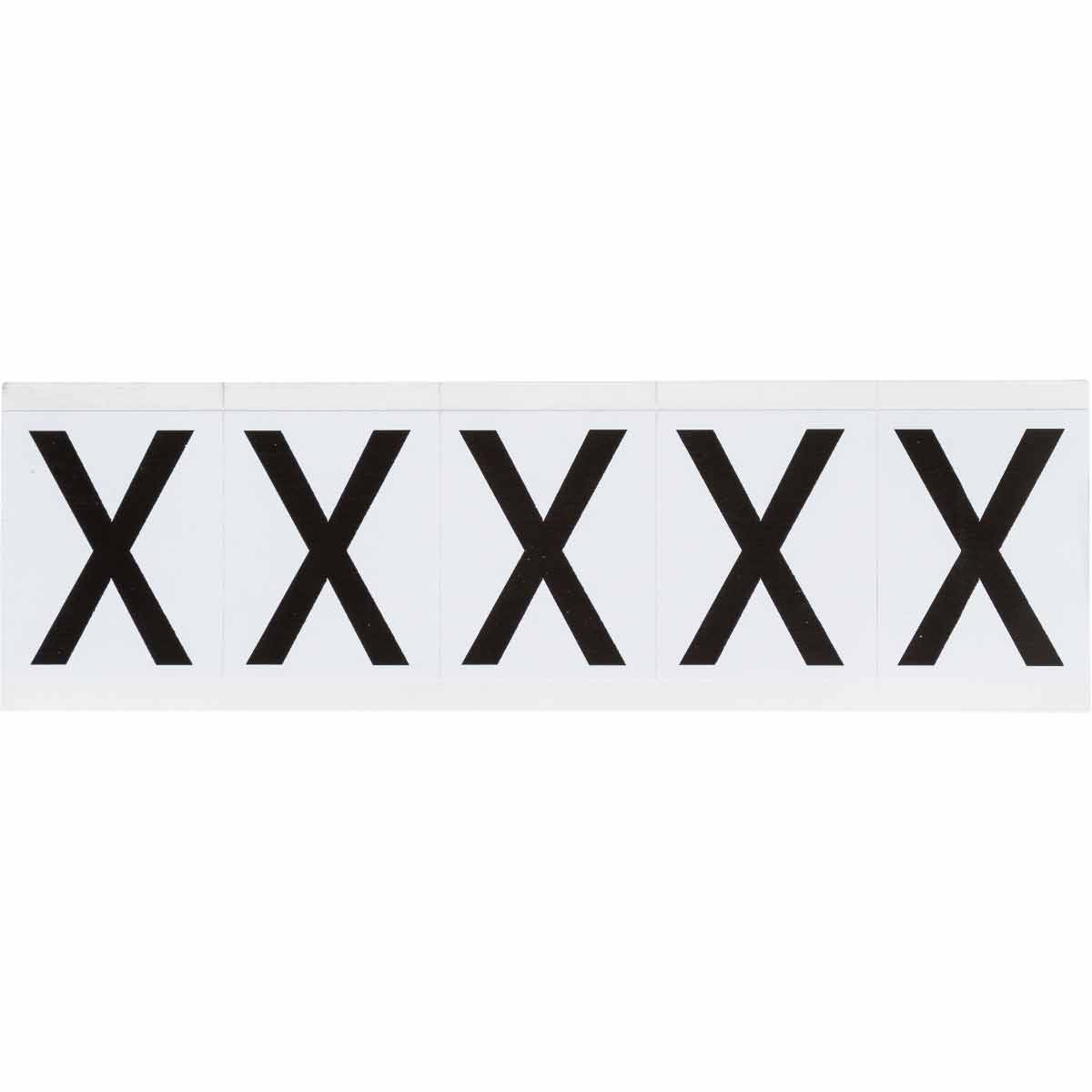 1.938 in Vinyl N&L Black on White X 5/PK