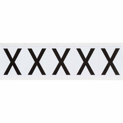 1.938 in Vinyl N&L Black on White X 5/PK