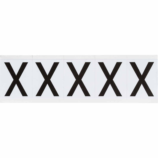 1.938 in Vinyl N&L Black on White X 5/PK