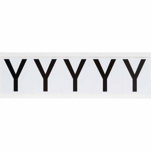 1.938 in Vinyl N&L Black on White Y 5/PK