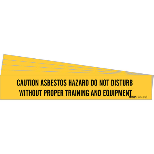 CAUTION ASBESTOS Pipe Mrk 1HV BK/YL PK