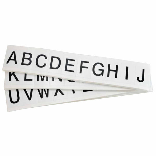 1 in Vinyl N&L Black on White A to Z /PK