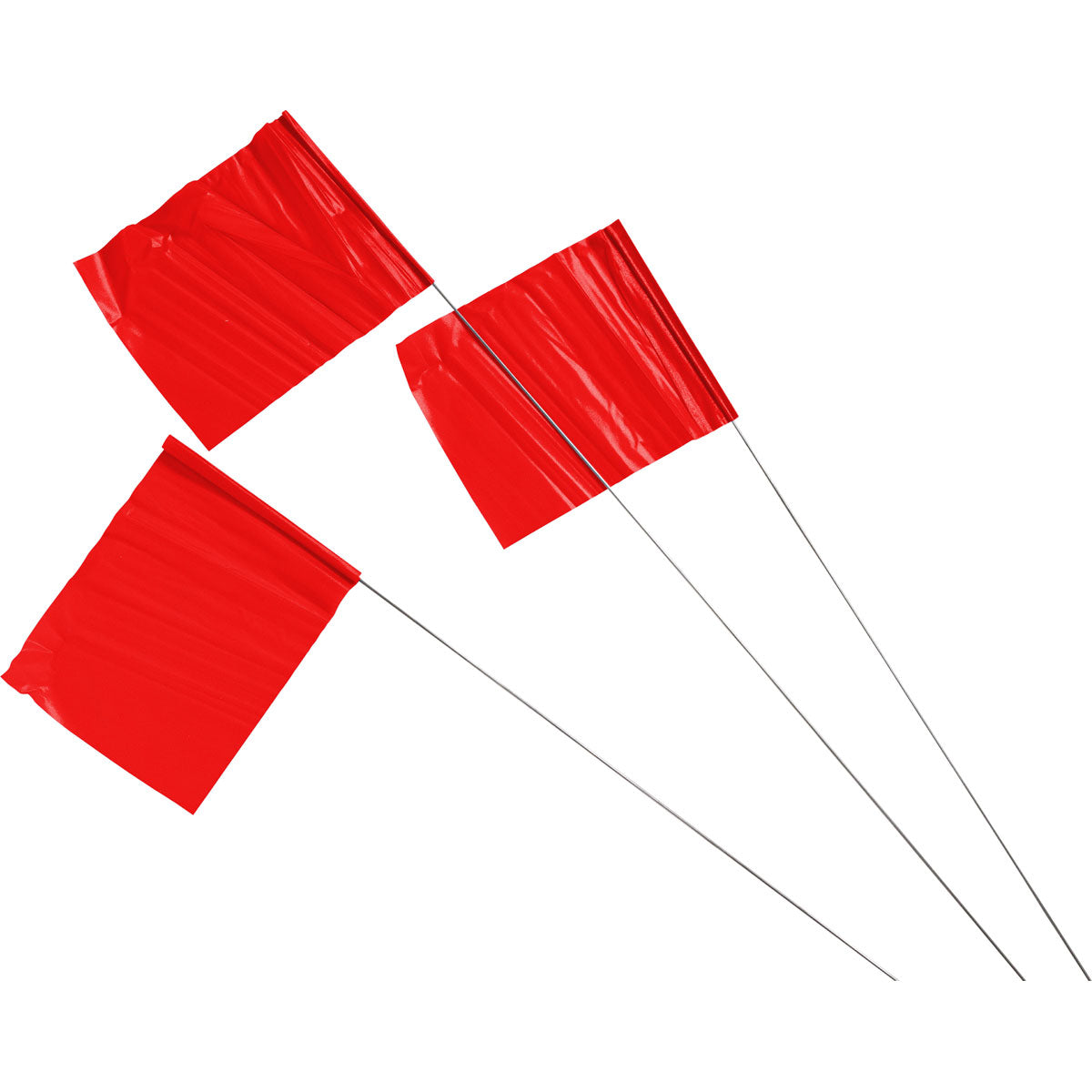 MRK FLAG 4"WX5H PVC30"H STL ROD-RED FLAG