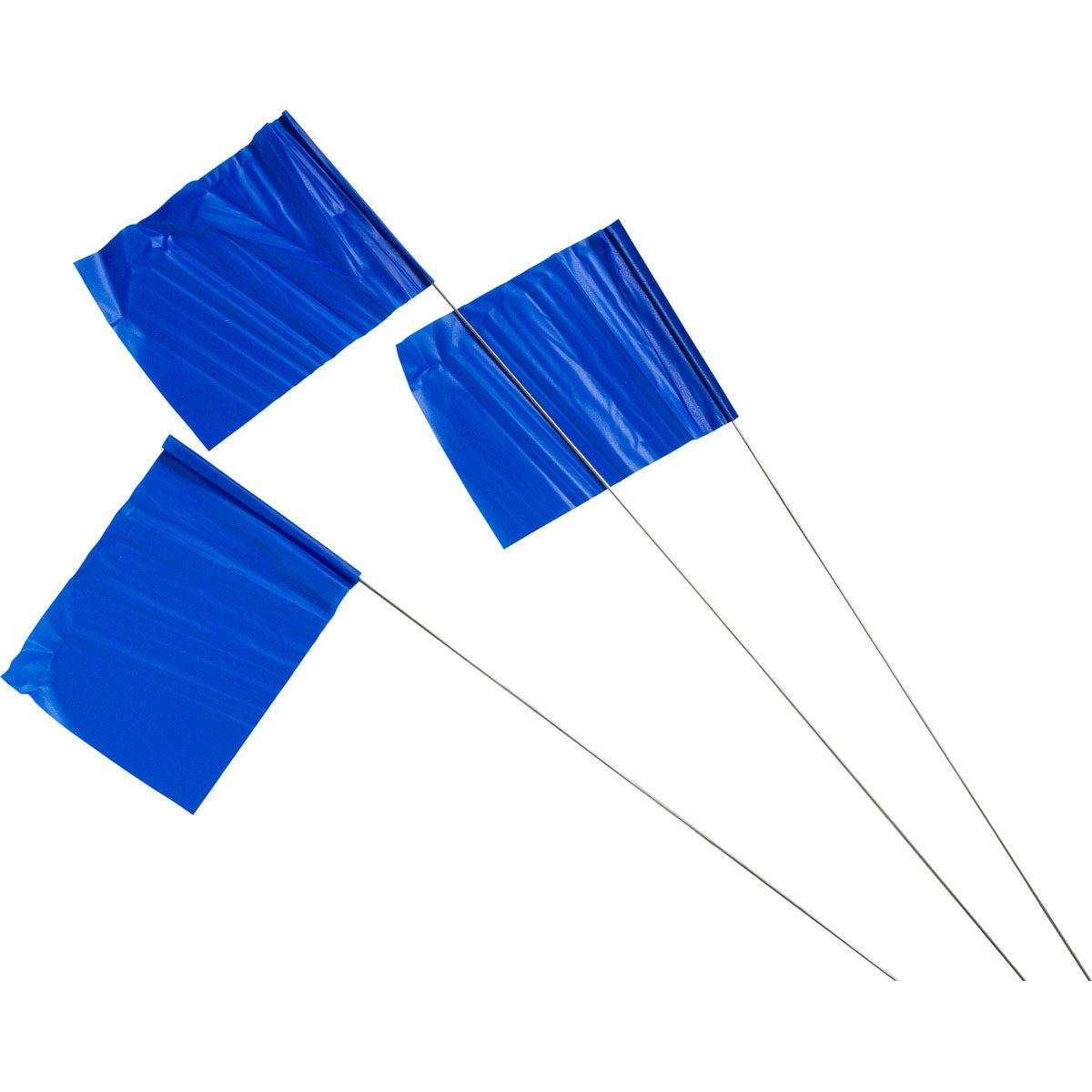 MRK FLAG 4"WX5H PVC30"H STL ROD-BLU FLAG