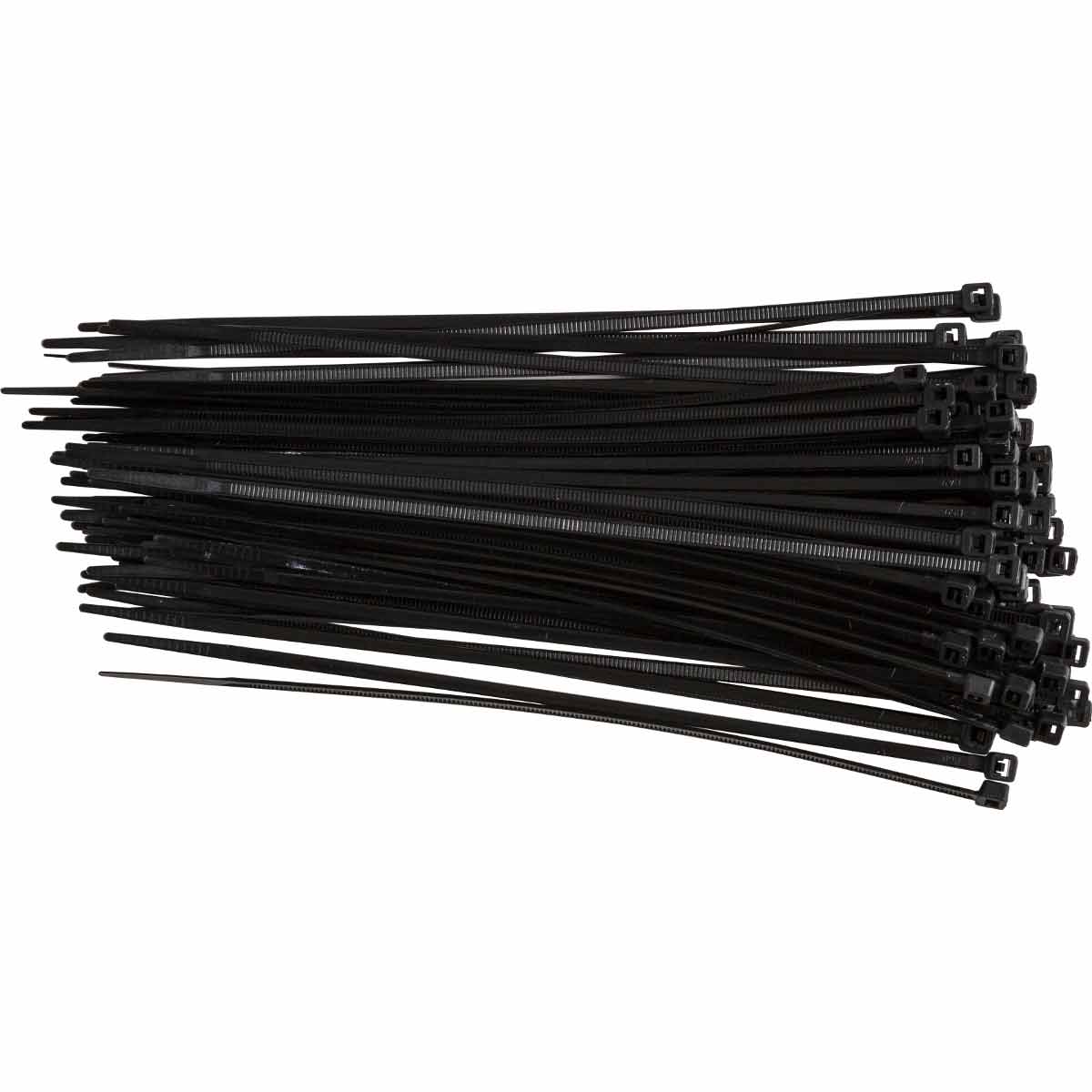 NYLON CABLE TIES 3.6X205MM BLK PK100