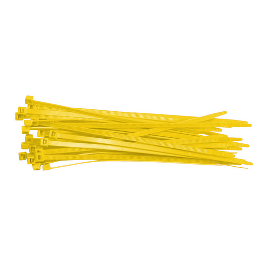 NYLON CABLE TIES 3.6X205MM YEL PK100