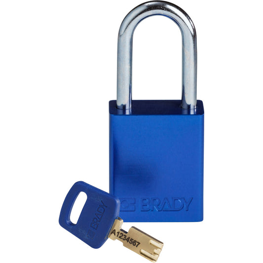 Alum Padlock 1.5" Steel Shackle KD BU