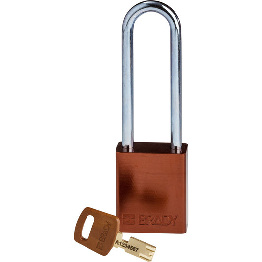 Alum Padlock 3" Steel Shackle KD BN