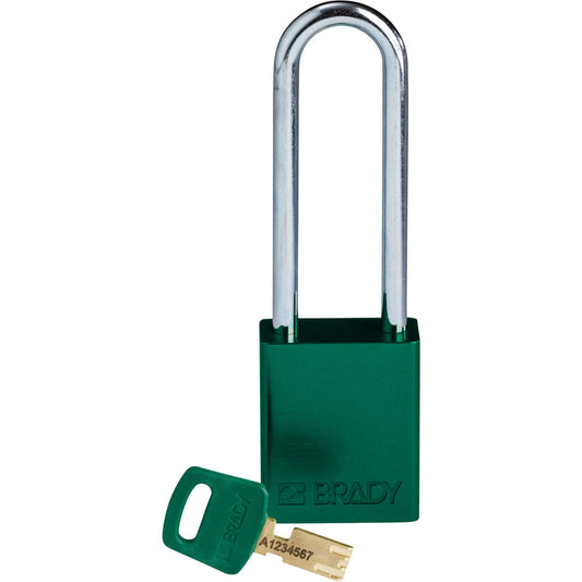 Alum Padlock 3" Steel Shackle KD GN