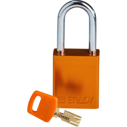 Alum Padlock 1.5" Steel Shackle KD OR