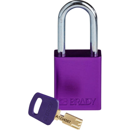 Alum Padlock 1.5" Steel Shackle KD PL