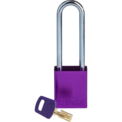 Alum Padlock 3" Steel Shackle KD PL