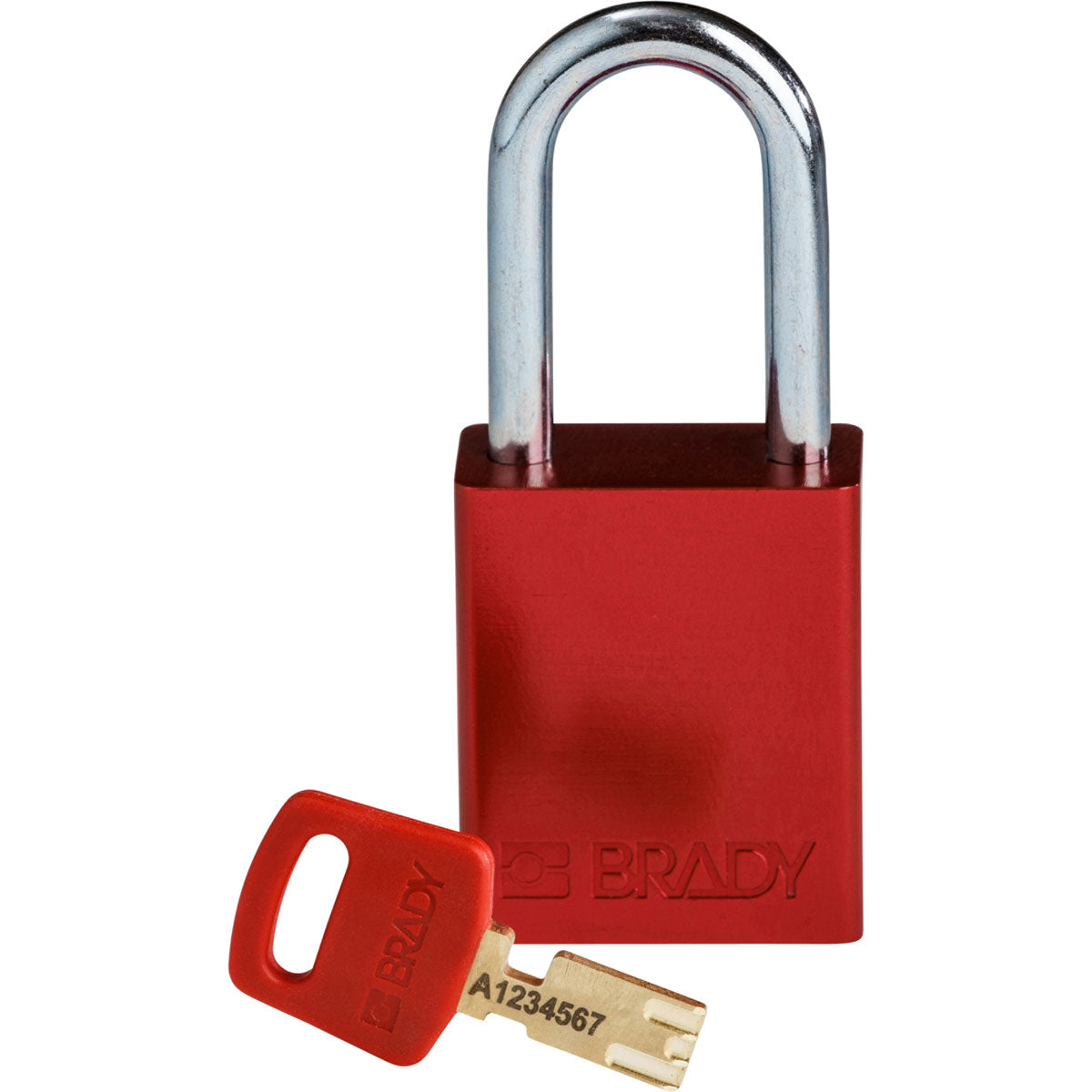 Alum Padlock 1.5" Steel Shackle KD RD