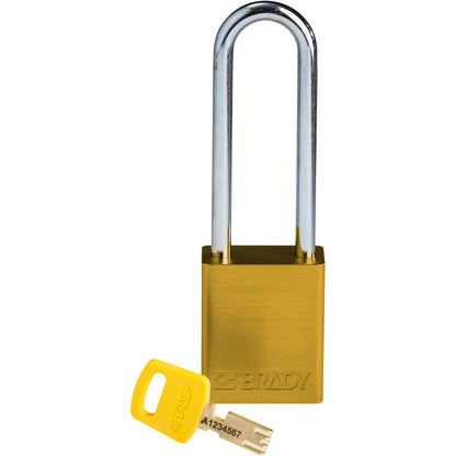 Alum Padlock 3" Steel Shackle KD YL