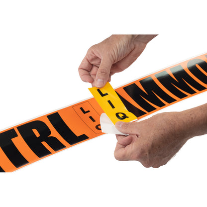 IIAR Pipe Marker Lbl Polyester YL 2.25"