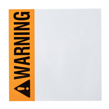 Label WARNING Polyester 4in x 4in 370/RL