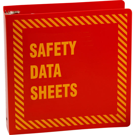 BRADY 2-1/2 INCH RED MSDS BINDER