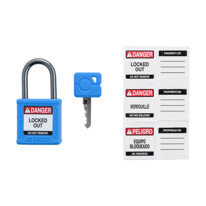 Compact Nylon Body 1" ALU Shackle Blue