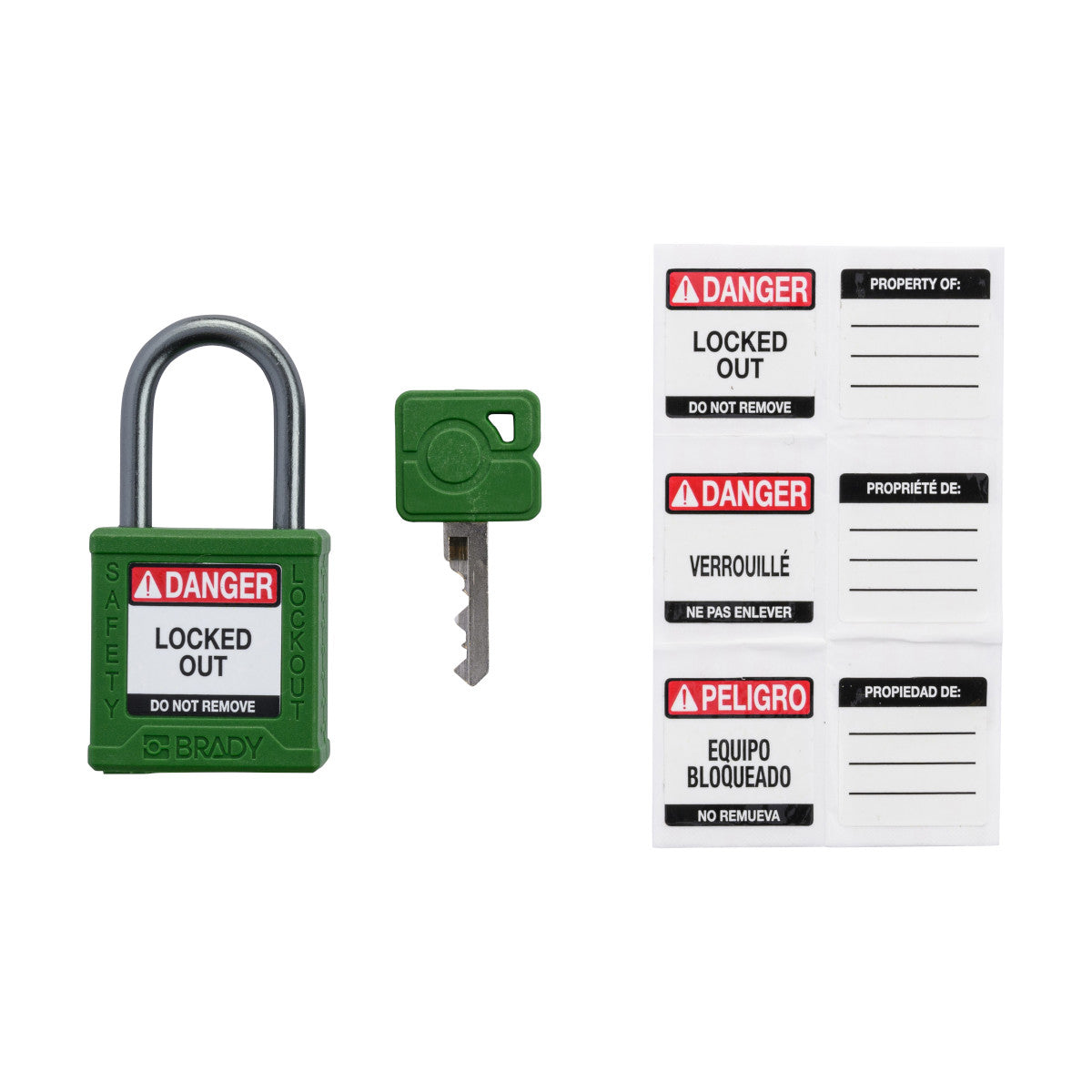 Compact Nylon Body 1" ALU Shackle Green