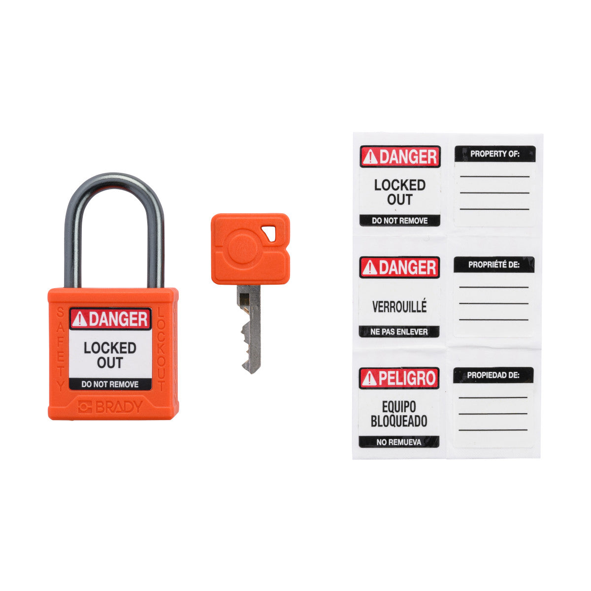 Compact Nylon Body 1" ALU Shackle Orange