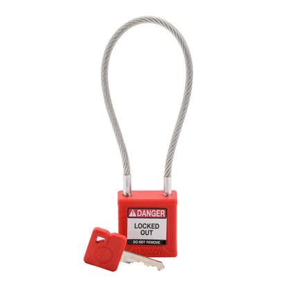 Compact 8" Cable LO Padlock KD RD