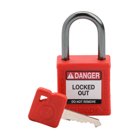 Compact Nylon Body 1" ALU Shackle Red